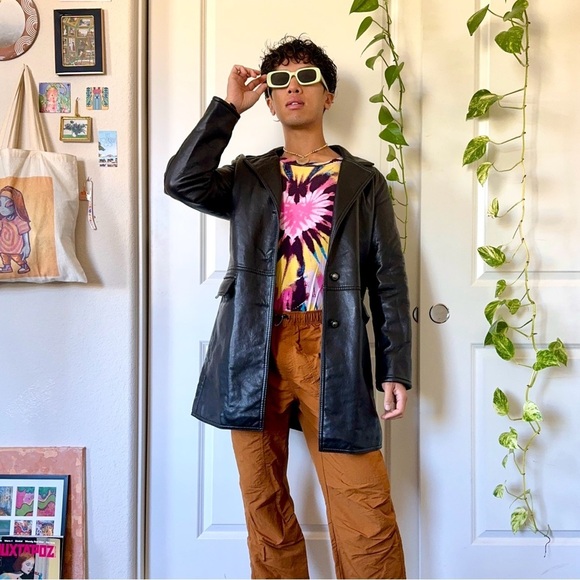 American Vintage Jackets & Blazers - Vintage Italian Leather Coat